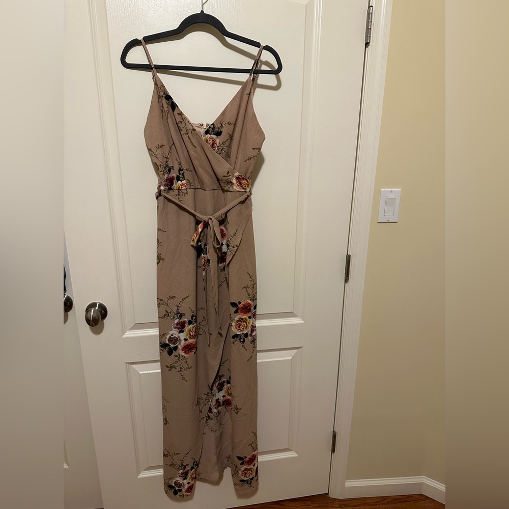 Floral maxi wrap dress